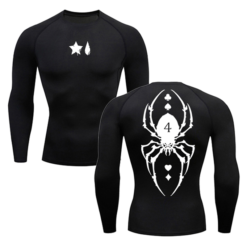 Spider Print Compression Shirt - Base Layer Top บทวิจารณ์และราคา