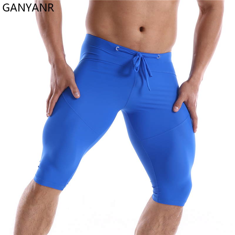 GANYANR Running Tights Men Com - Compression Shorts Athletes บทวิจารณ์และราคา
