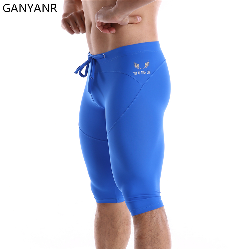 GANYANR Running Tights Men Com - Compression Shorts Athletes บทวิจารณ์และราคา