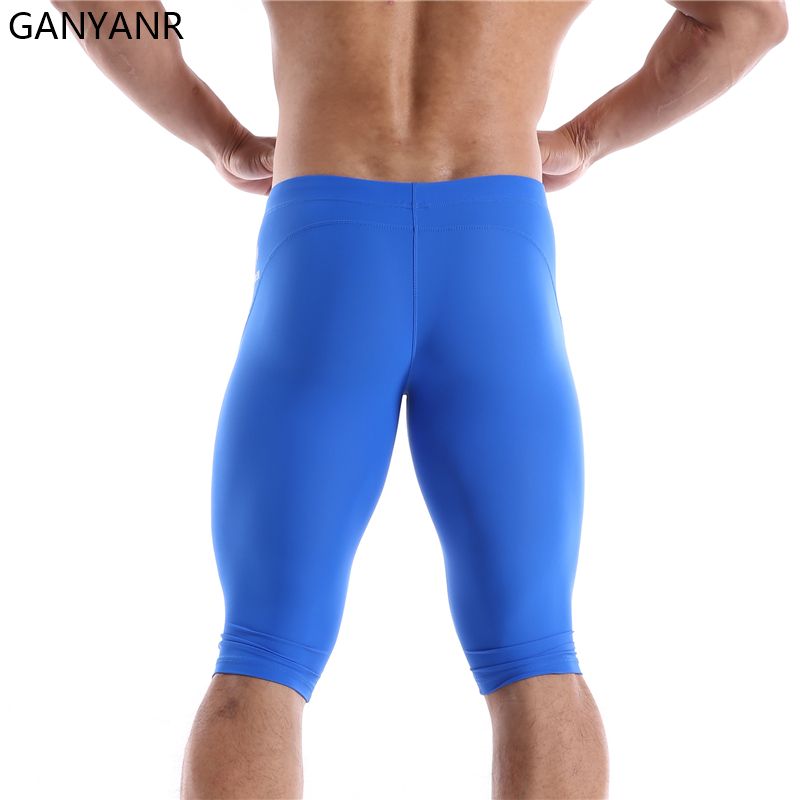 GANYANR Running Tights Men Com - Compression Shorts Athletes บทวิจารณ์และราคา