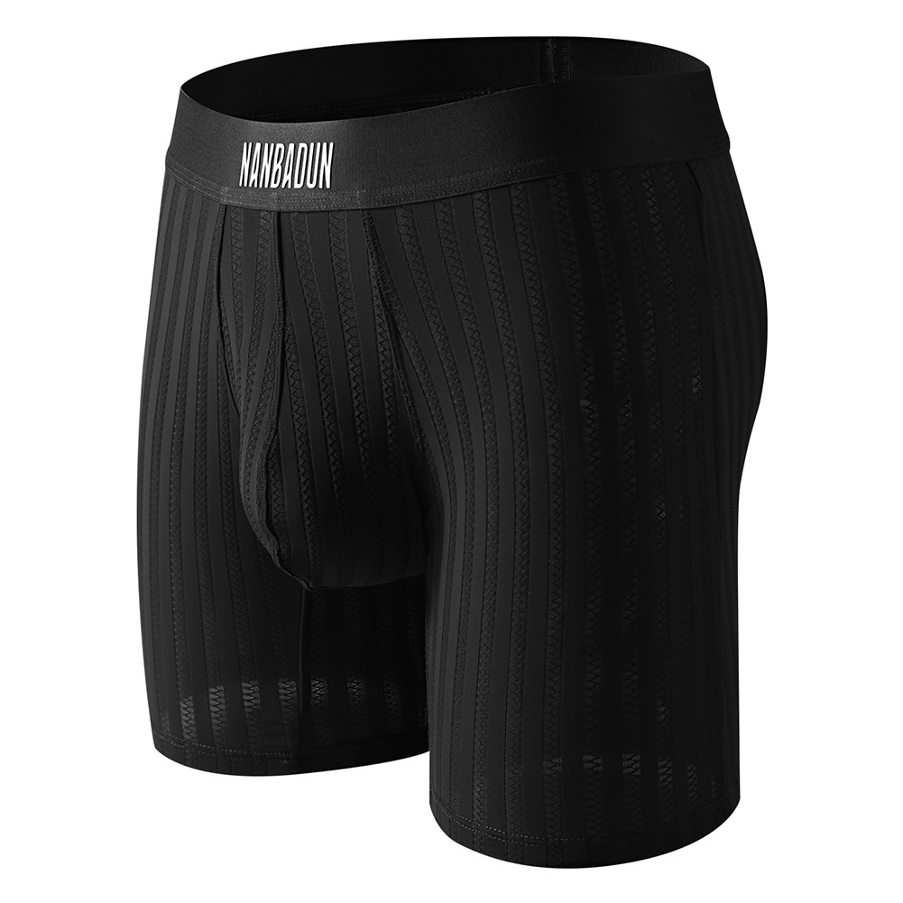 Men Ice Silk Long Leg Shorts B - Long Leg Trunk Men บทวิจารณ์และราคา