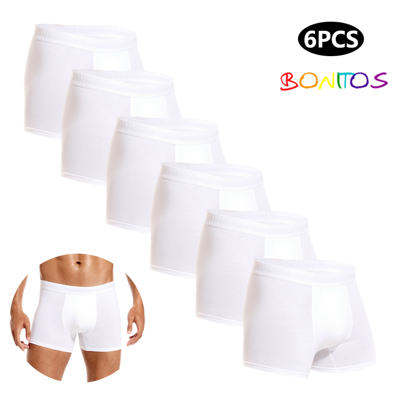6pcs White Men Panties Cotton  - Multi Pack Underwear บทวิจารณ์และราคา