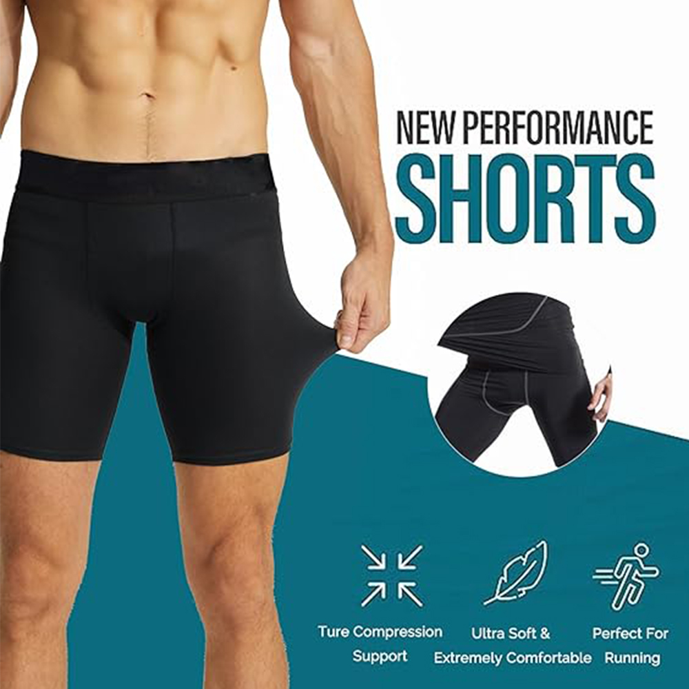 3 Pack Compression Shorts Men  - Compression Shorts Athletes บทวิจารณ์และราคา