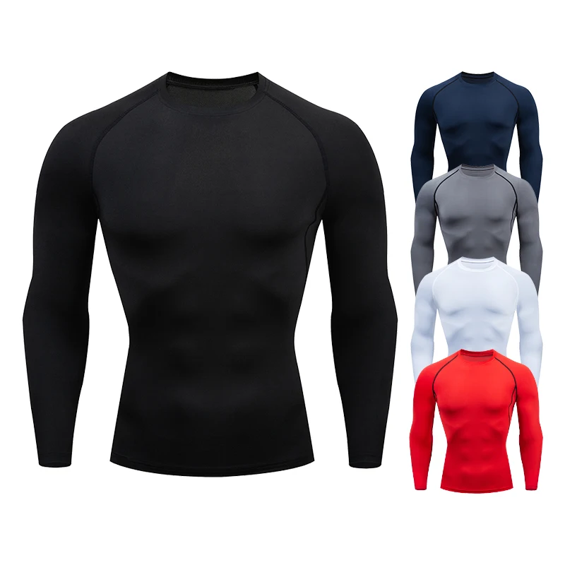 Mens Sport Top for Fitness T-s - T Shirt Tight Fit บทวิจารณ์และราคา