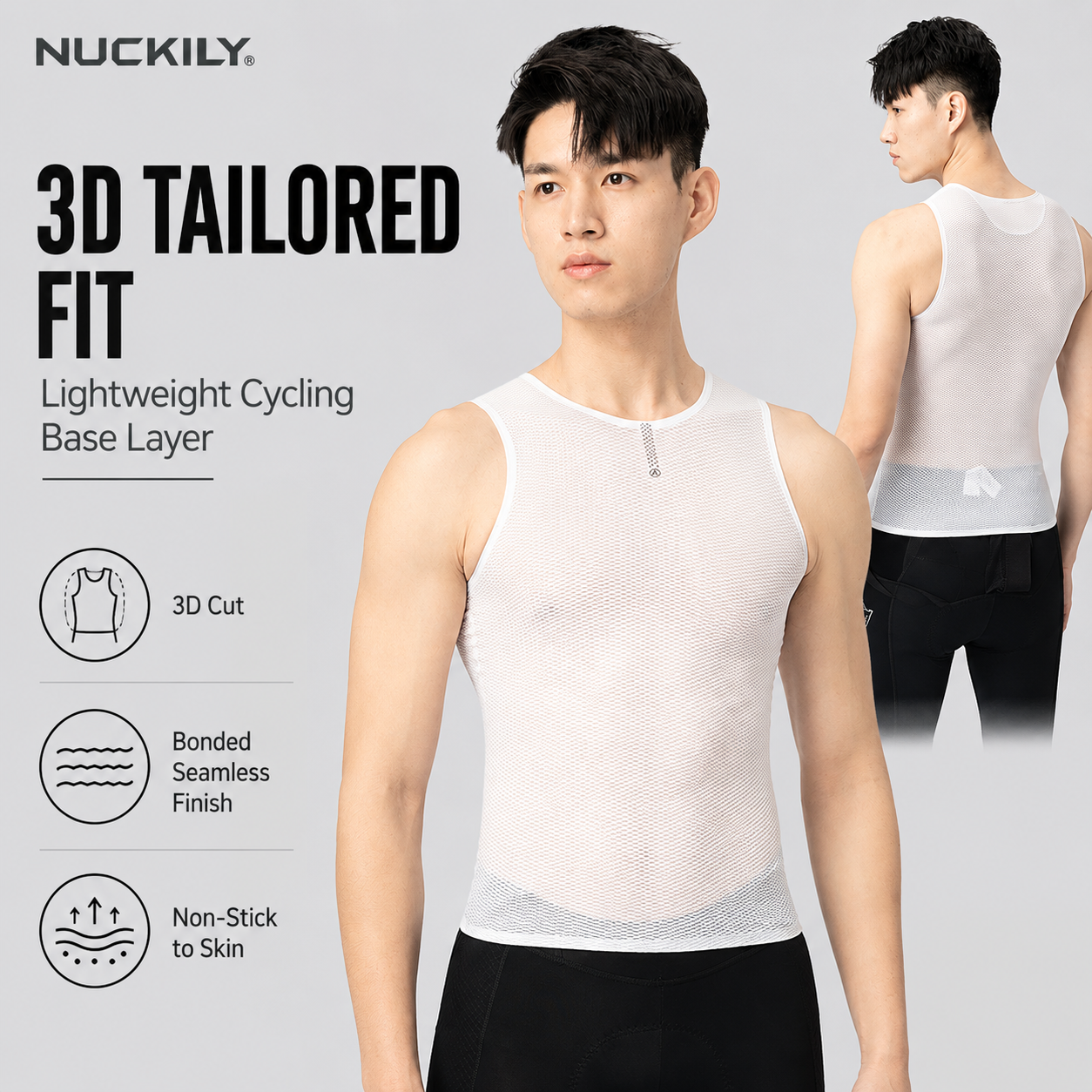 NUCKILY Men Cycling Base Layer - Sleeveless Undershirt บทวิจารณ์และราคา
