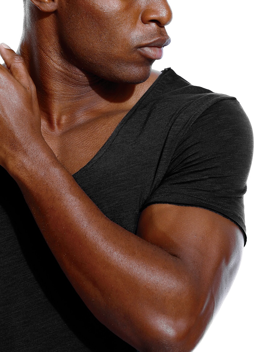 Scoop Neck T Shirt for Men Low - Undershirt Crew Neck บทวิจารณ์และราคา