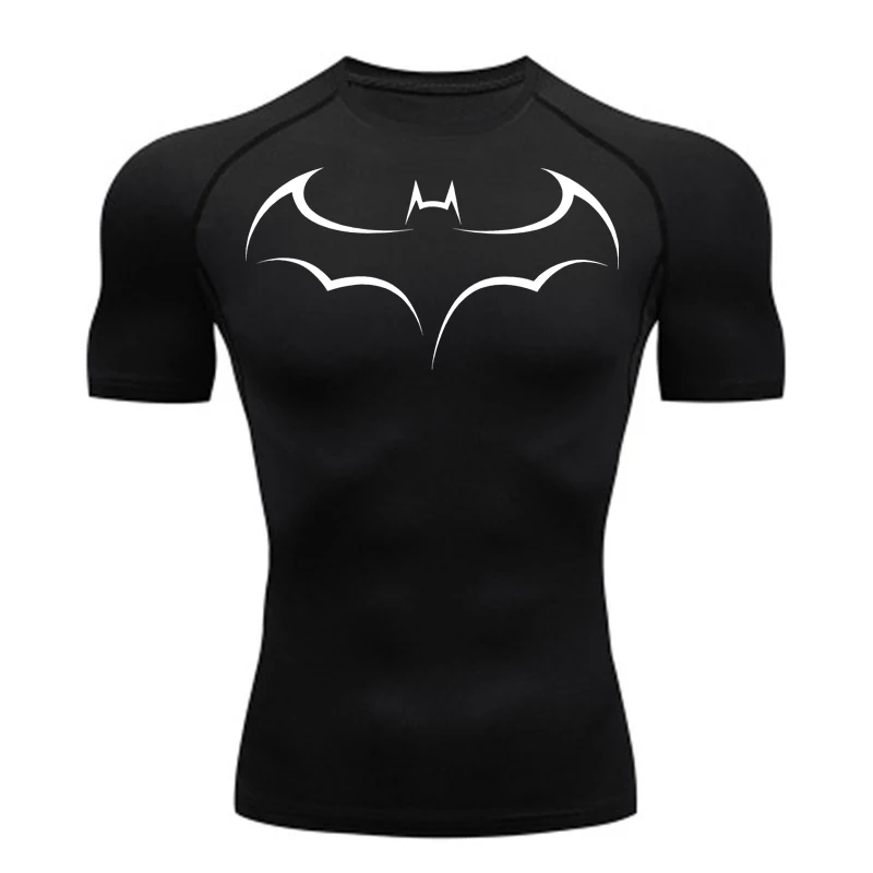 Bat Printed Men's Tight T-Shir - T Shirt Tight Fit บทวิจารณ์และราคา