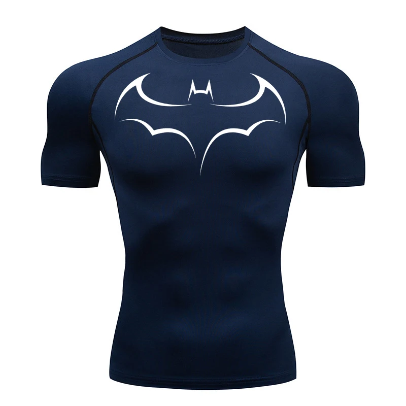 Bat Printed Men's Tight T-Shir - T Shirt Tight Fit บทวิจารณ์และราคา