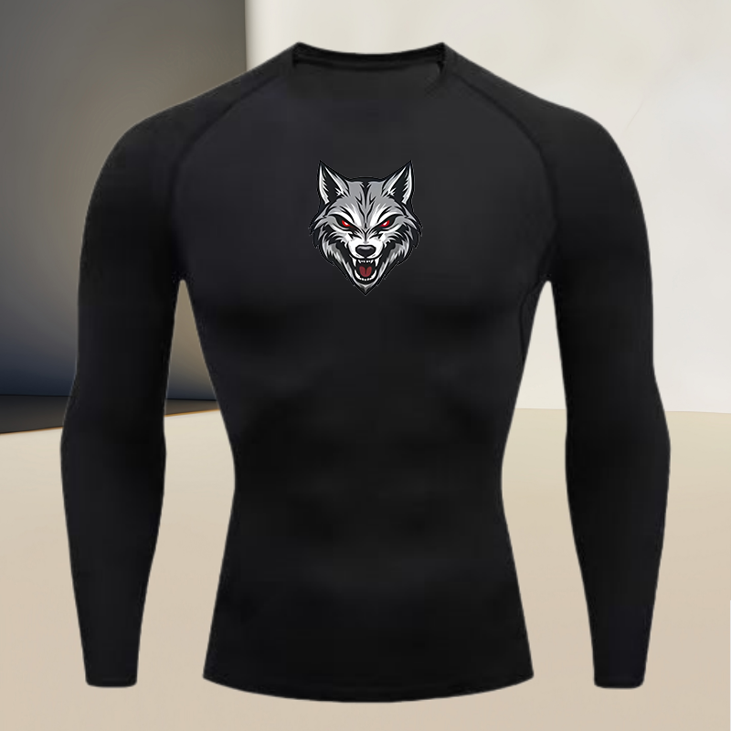Men's long sleeved round neck  - T Shirt Tight Fit บทวิจารณ์และราคา