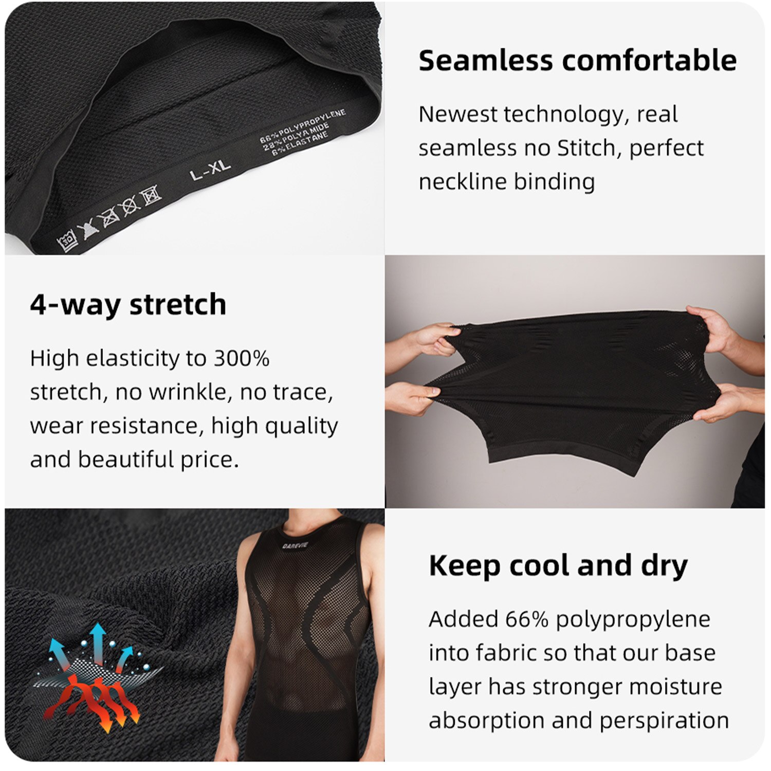 DAREVIE Cycling First Layer Ma - Sleeveless Undershirt บทวิจารณ์และราคา
