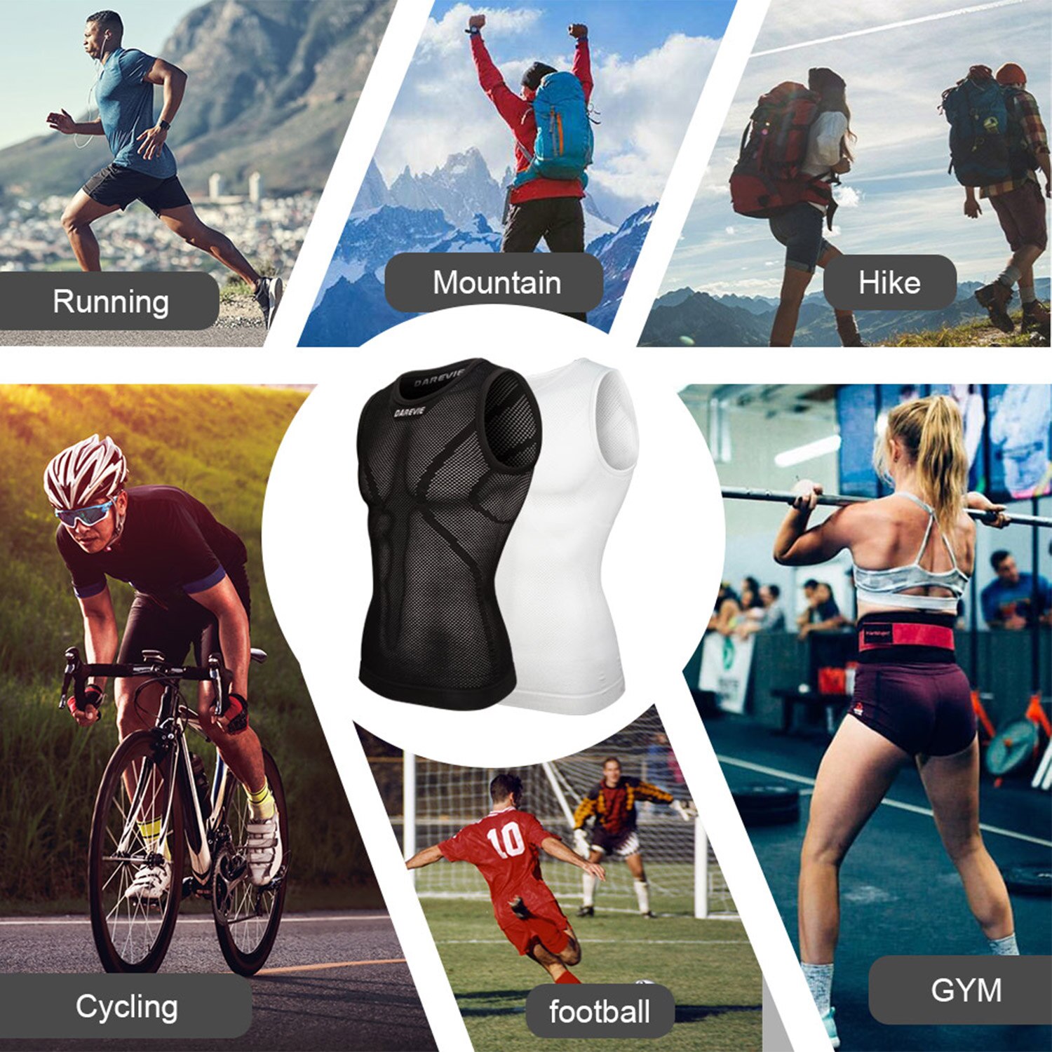 DAREVIE Cycling First Layer Ma - Sleeveless Undershirt บทวิจารณ์และราคา