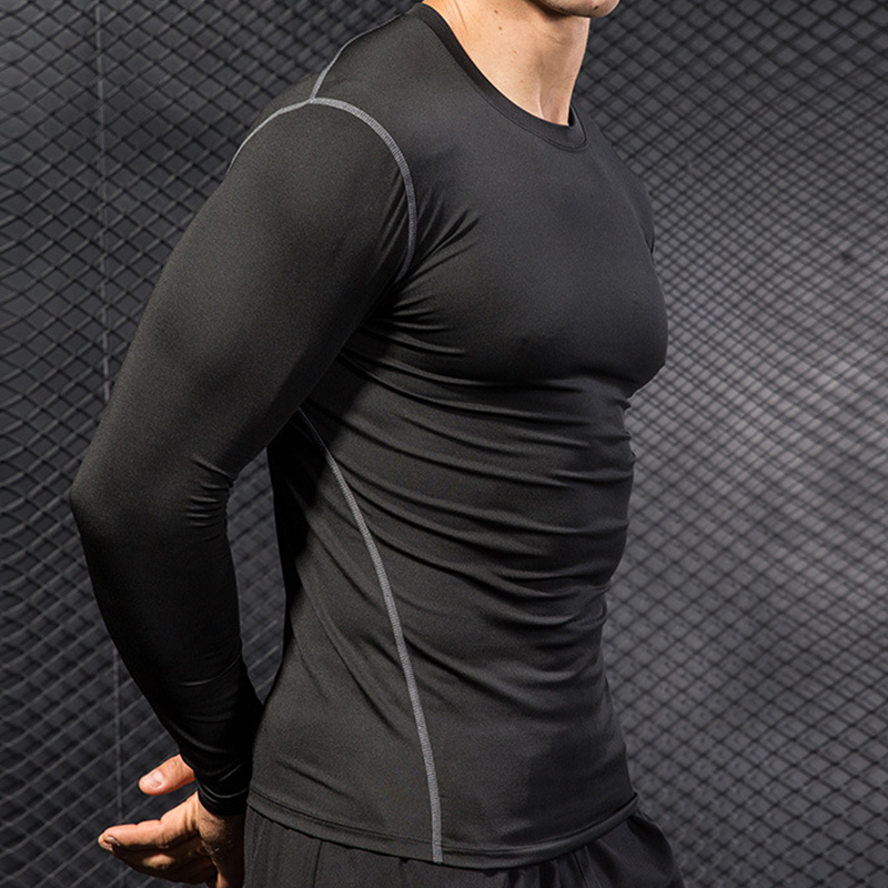 Men's Running Sports Long Slee - T Shirt Tight Fit บทวิจารณ์และราคา