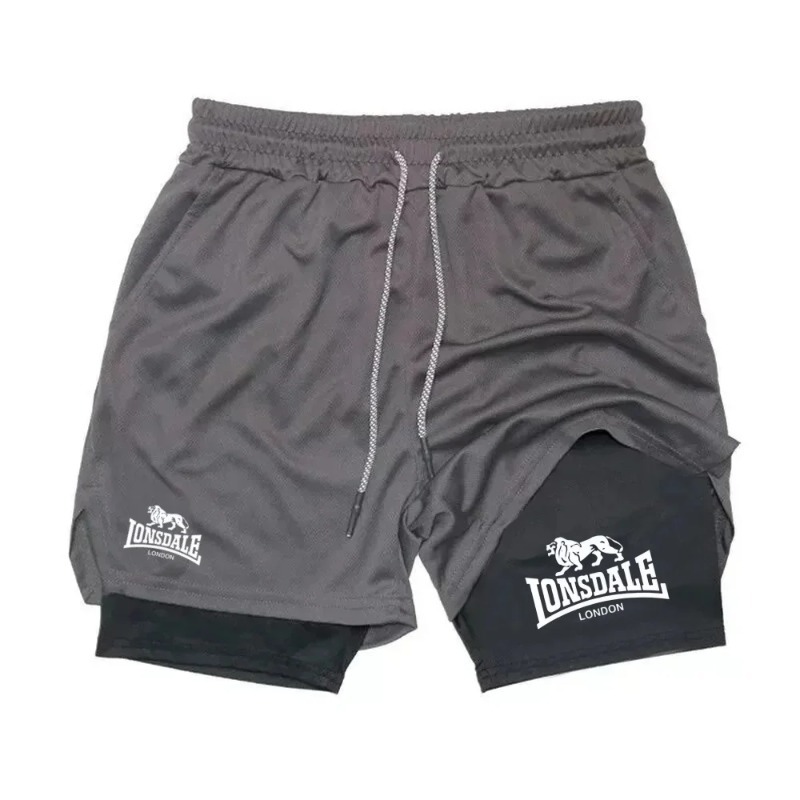 2in1 Running Shorts for Men Gy - Compression Shorts Athletes บทวิจารณ์และราคา