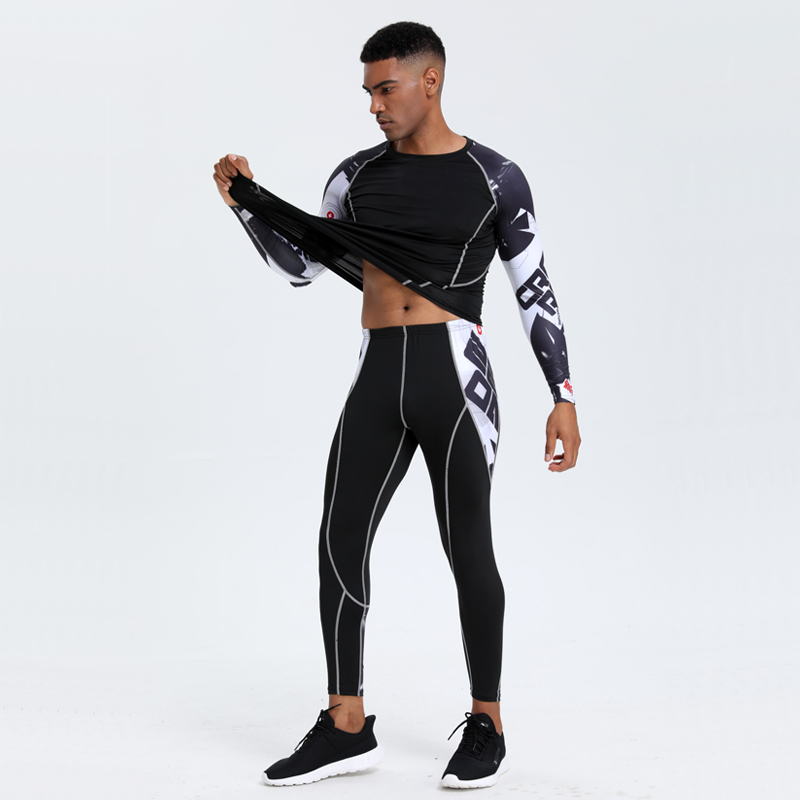 Men's PRO Sports Fitness Suit: - Compression Long Pant บทวิจารณ์และราคา