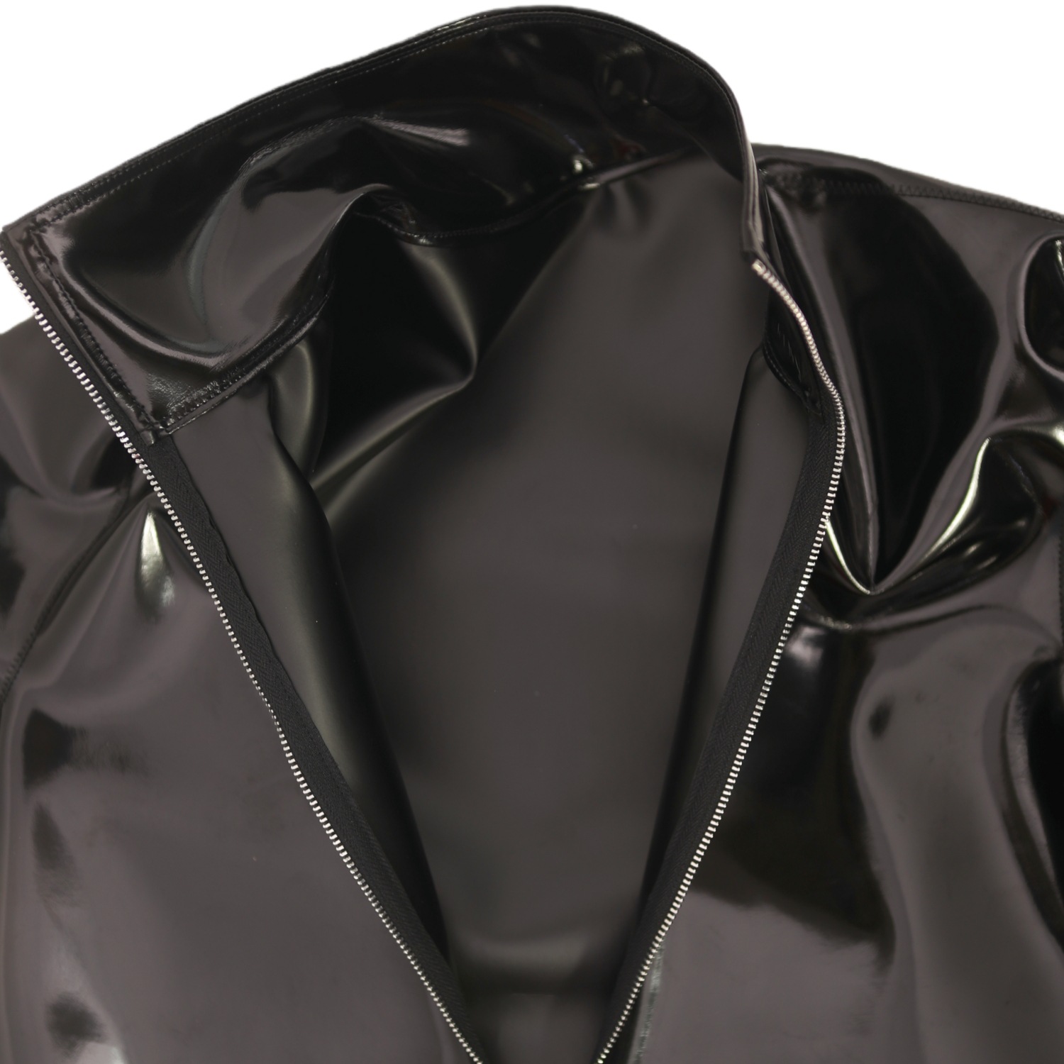 Sexy Men PVC Glossy Shiny Long - T Shirt Tight Fit บทวิจารณ์และราคา