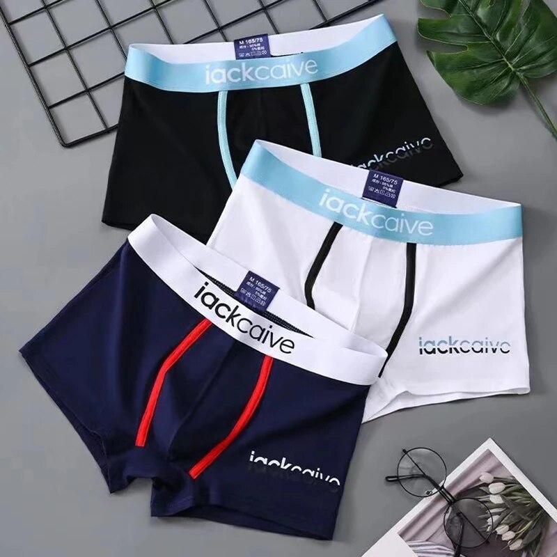 3Pcs Male Panties Cotton Men's - Boxer Brief Pack Cotton บทวิจารณ์และราคา