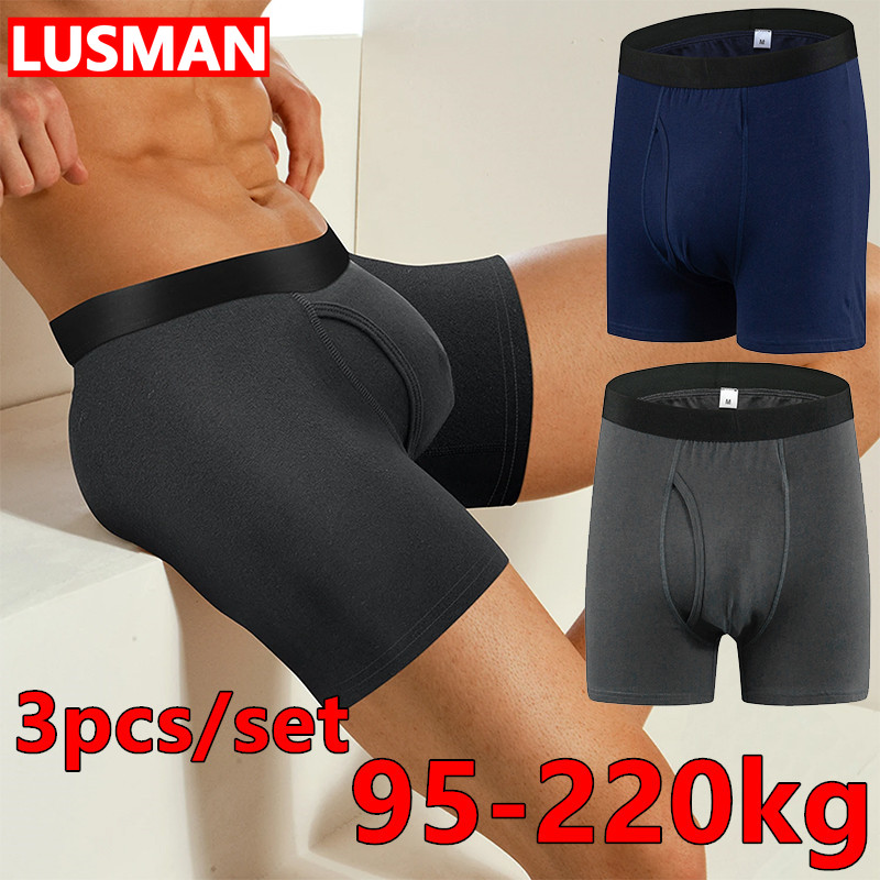 3pcs Men's Cotton Underwear Bo - Boxer Brief Pack Cotton บทวิจารณ์และราคา