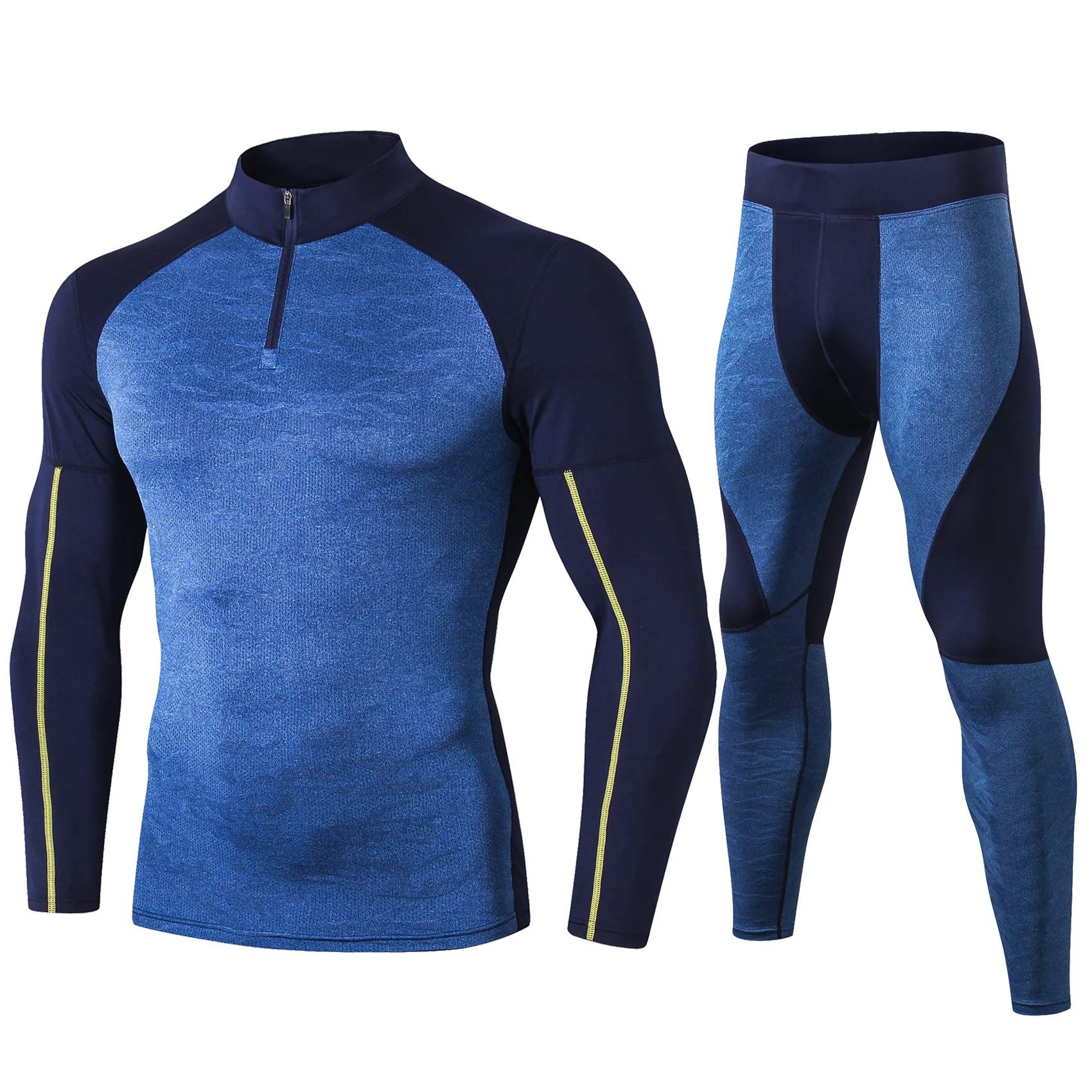Mens Running Set Compression T - T Shirt Tight Fit บทวิจารณ์และราคา