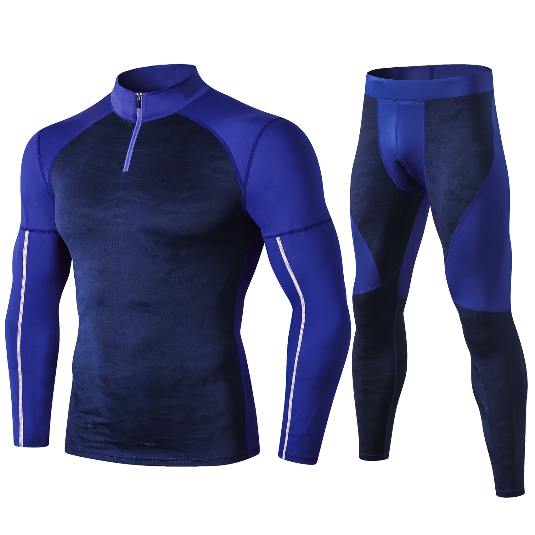 Mens Running Set Compression T - T Shirt Tight Fit บทวิจารณ์และราคา