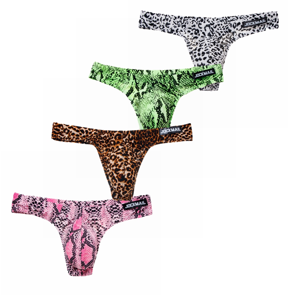 4PCS/Lot Leopard Sexy Men Biki - Multi Pack Underwear บทวิจารณ์และราคา
