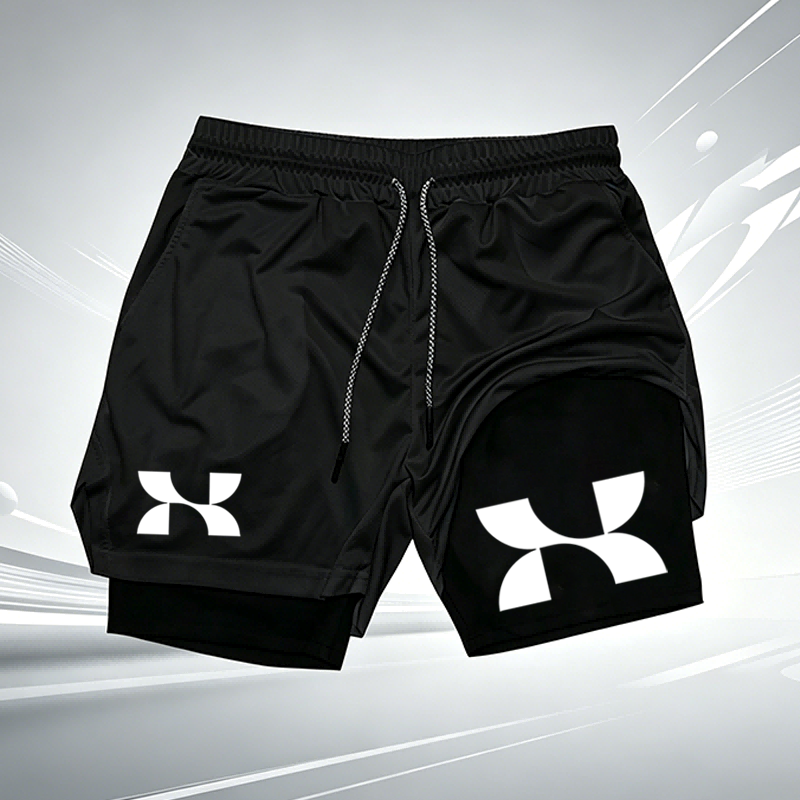 Men's 2-in-1 Running Shorts Qu - Compression Shorts Athletes บทวิจารณ์และราคา