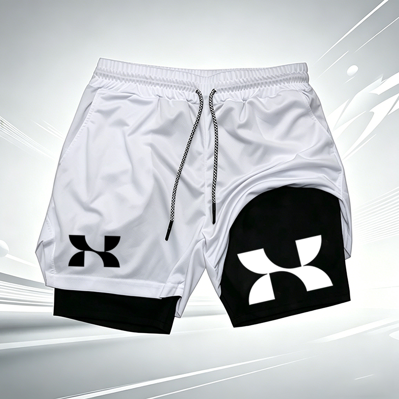 Men's 2-in-1 Running Shorts Qu - Compression Shorts Athletes บทวิจารณ์และราคา