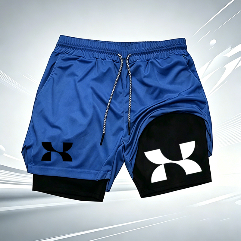 Men's 2-in-1 Running Shorts Qu - Compression Shorts Athletes บทวิจารณ์และราคา