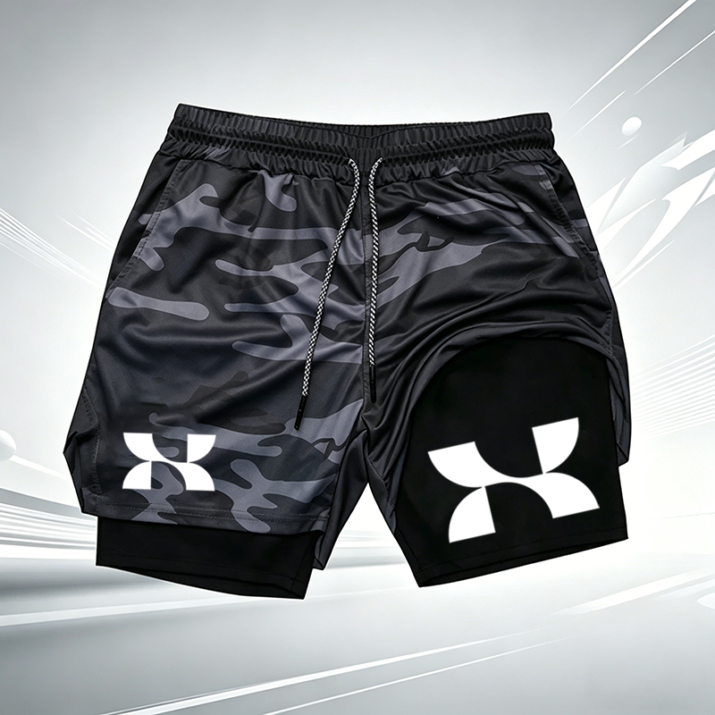 Men's 2-in-1 Running Shorts Qu - Compression Shorts Athletes บทวิจารณ์และราคา