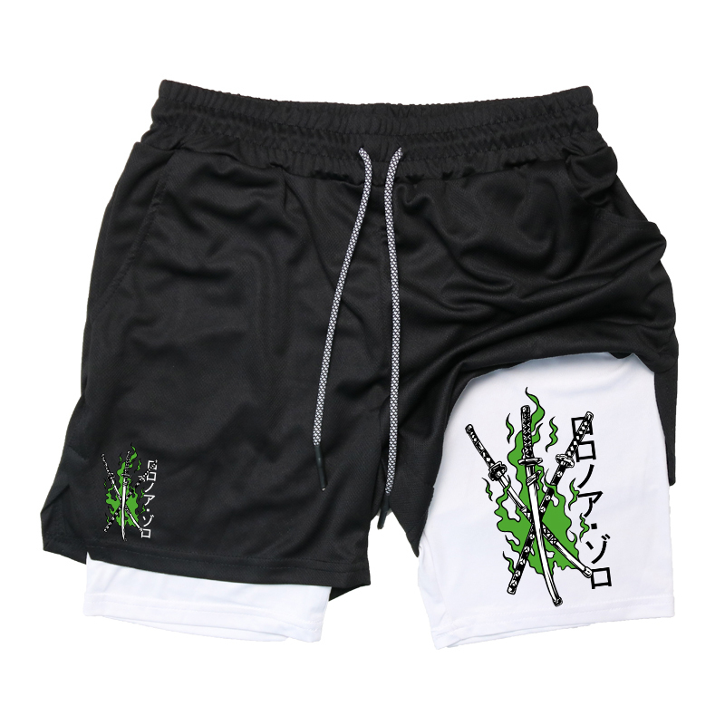Print 2 in 1 Running Shorts fo - Compression Shorts Athletes บทวิจารณ์และราคา