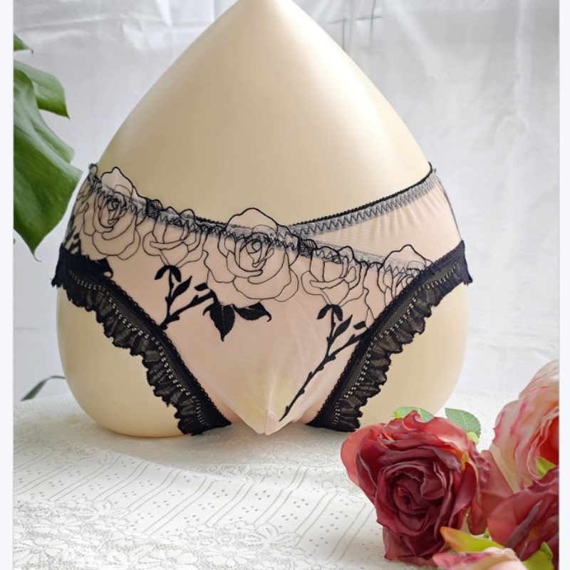 Men's Elegant Embroidery Lace  - Pouch Boxer Pouch บทวิจารณ์และราคา
