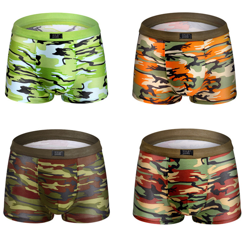 4pcs/lot Camouflage Boxer Men  - Multi Pack Underwear บทวิจารณ์และราคา