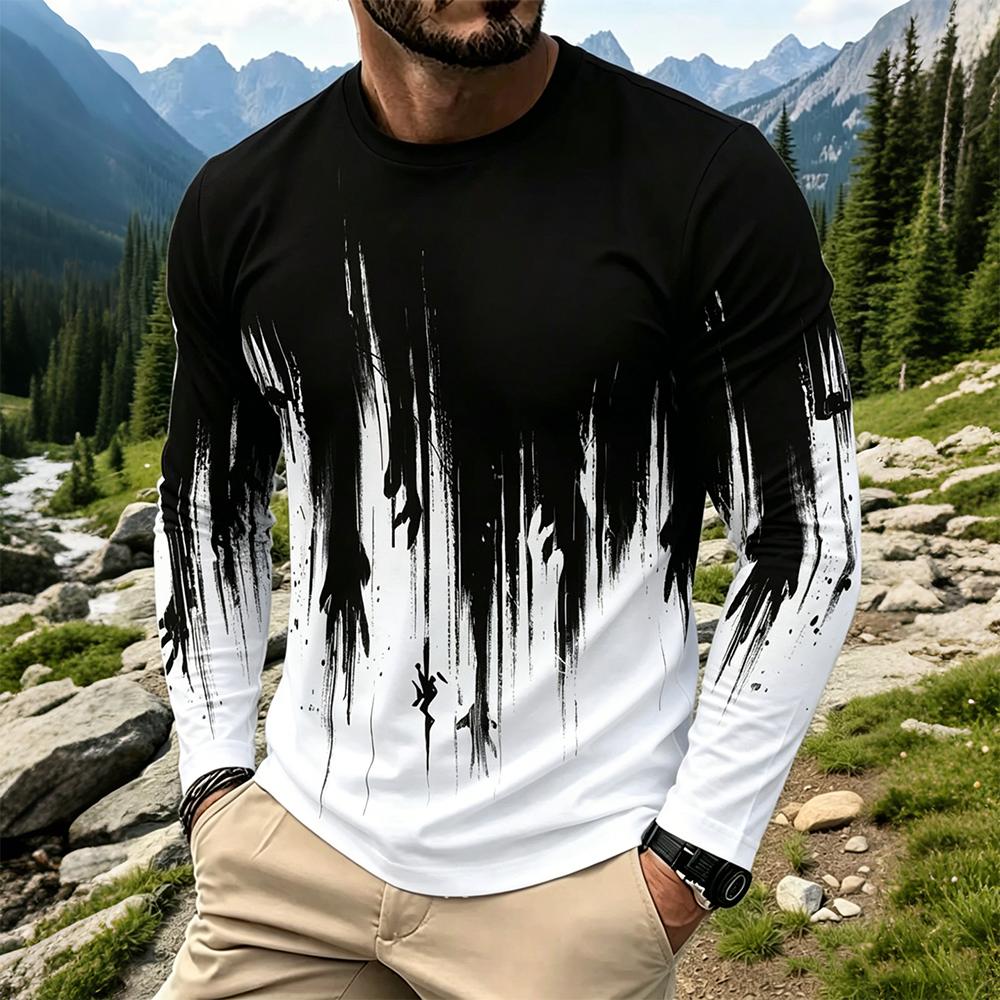 Men's Gradient Ink Splash Long - Base Layer Top บทวิจารณ์และราคา