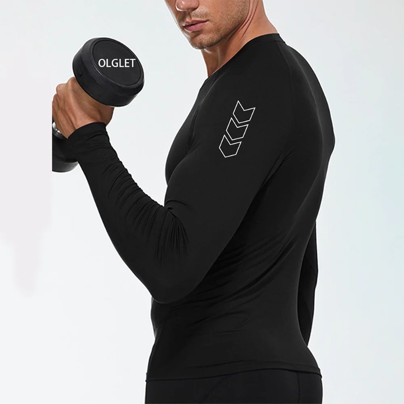 Men Compression Long Sleeve Sh - Base Layer Top บทวิจารณ์และราคา