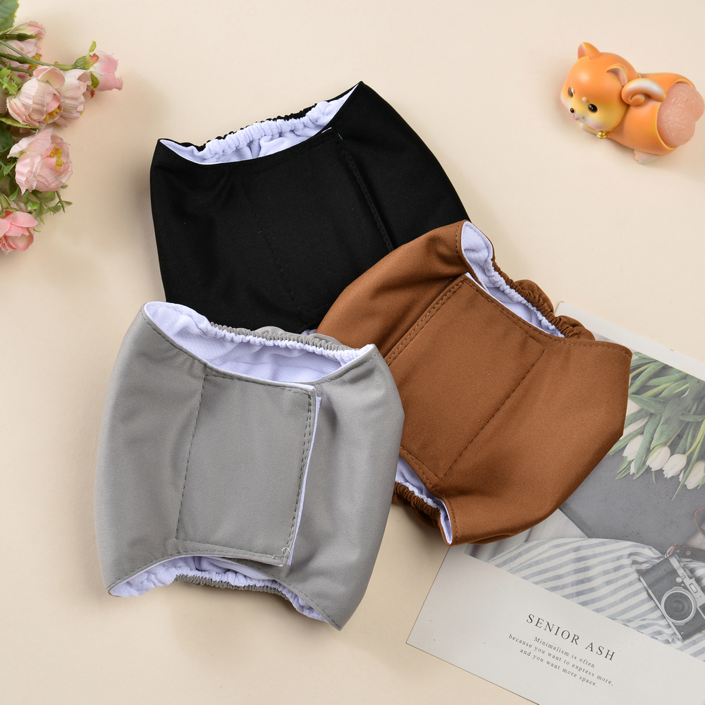 3 Pack Washable Male Dog Diape - Multi Pack Underwear บทวิจารณ์และราคา
